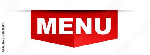 red vector banner menu