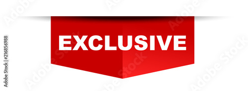 red vector banner exclusive