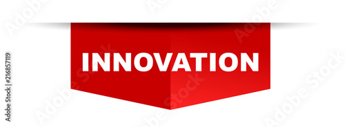 red vector banner innovation