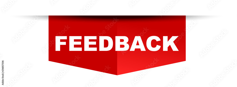red vector banner feedback red vector banner feedback