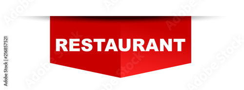 red vector banner restaurant