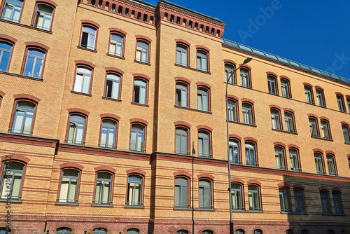 Historic, brick building of former barracks in Poznan. © GKor