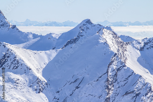 The mountain range in Saas Fee  Switzerland