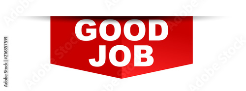 red vector banner good job