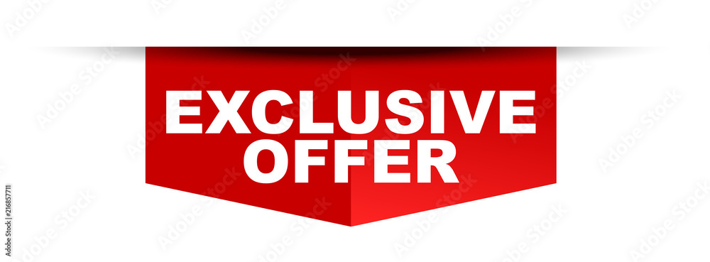 red vector banner exclusive offer red vector banner exclusive offer