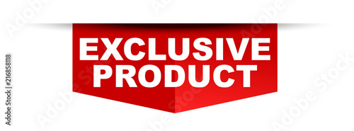 red vector banner exclusive product