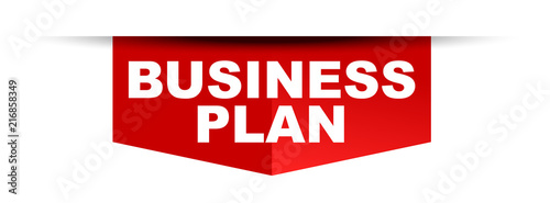 red vector banner business plan