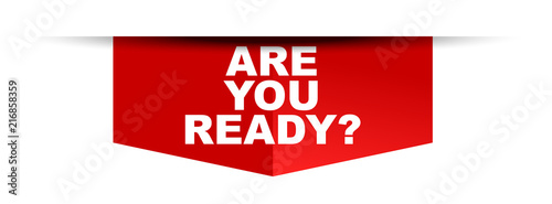 red vector banner are you ready