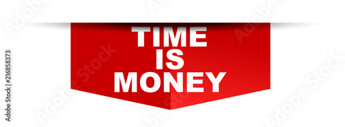 red vector banner time is money