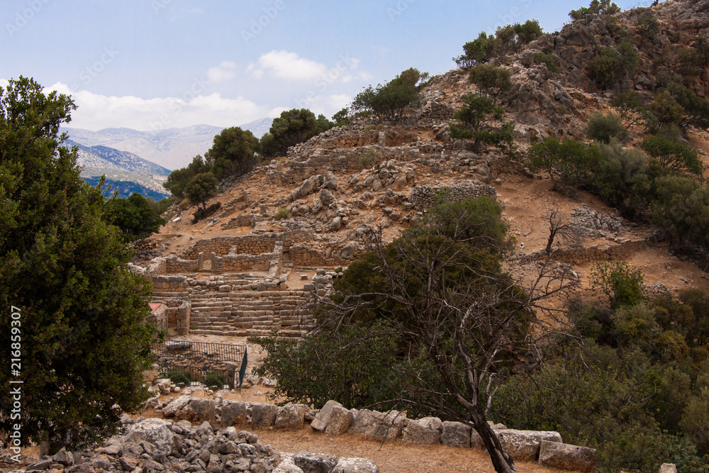 Besterhaltene dorische Bergstadt Lato auf Kreta
