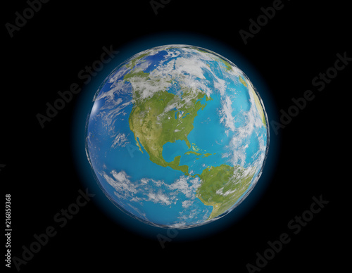 world planet earth North Am...