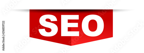 red vector banner seo