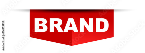 red vector banner brand