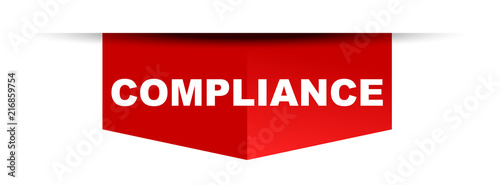 red vector banner compliance