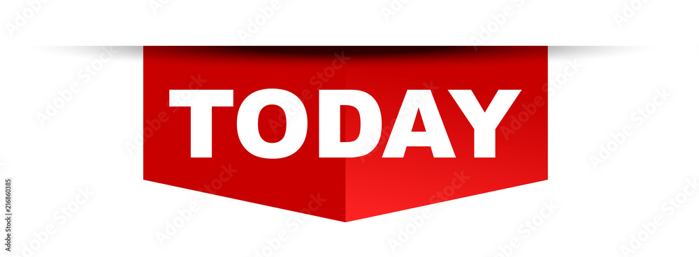 red vector banner today red vector banner today