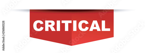 red vector banner critical