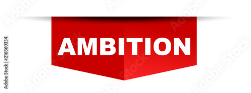 red vector banner ambition