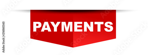 red vector banner payments