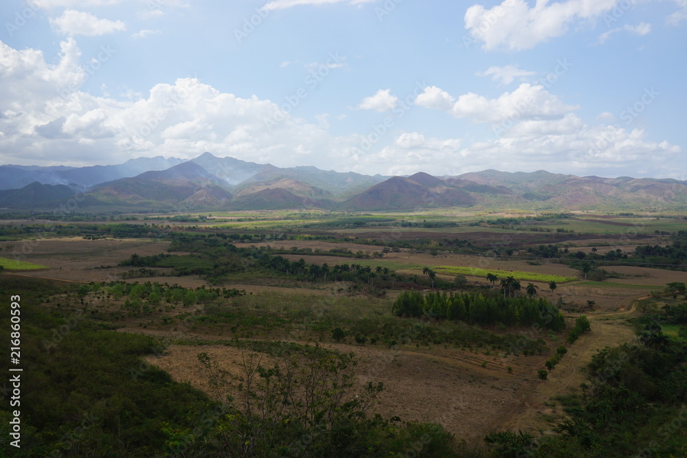 Landschaft auf Kuba, Anbaufelder, Trinidad