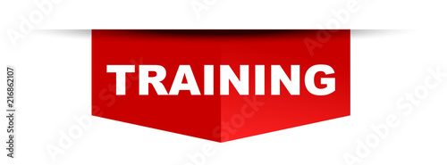 red vector banner training