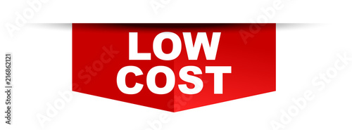 red vector banner low cost