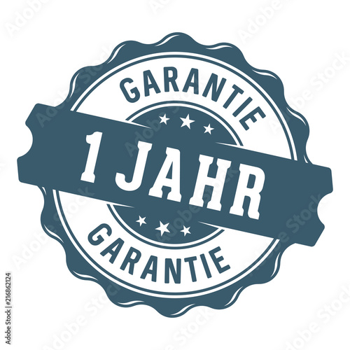 1 Jahr Garantie Vektor Siegel/Stempel