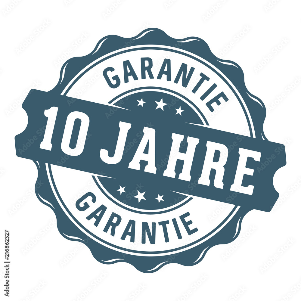 Fototapeta premium 10 Jahre Garantie Vektor Siegel/Stempel