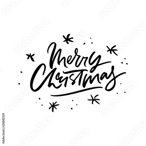 Merry Christmas Lettering Design
