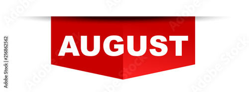 red vector banner august