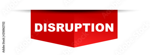 red vector banner disruption