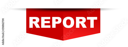 red vector banner report