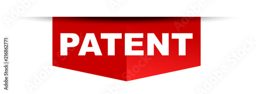 red vector banner patent