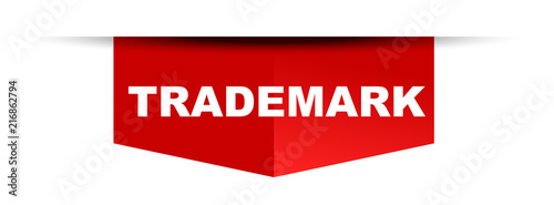 red vector banner trademark