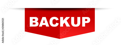 red vector banner backup