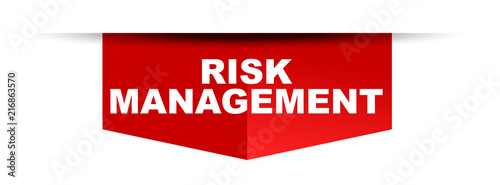 red vector banner risk management