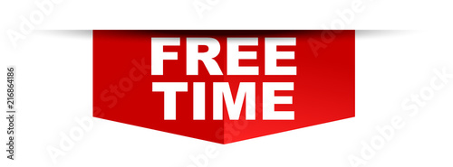 red vector banner free time