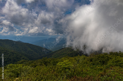 View over Great Smoky Mountains National Park from Rocky Top 