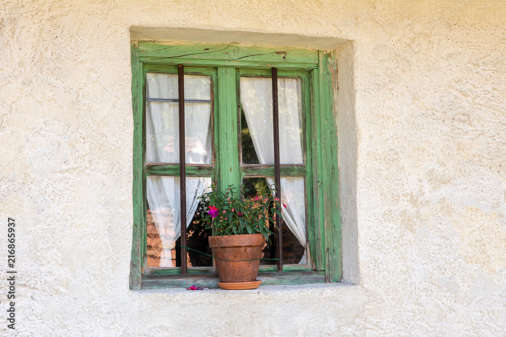 Vintage window of an old house