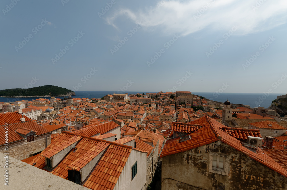 Dubrovnic view from old city wall 