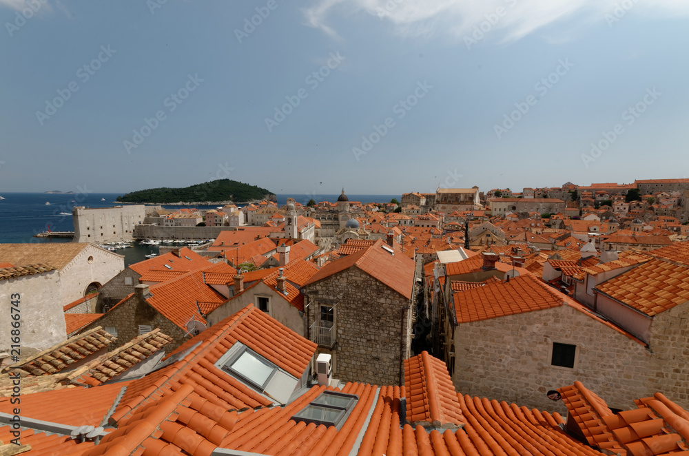 Dubrovnic view from old city wall 