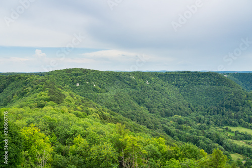 Germany, Green natural woodland landscape of swabian alb nature near Stuttgart