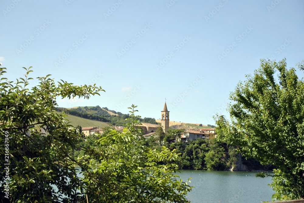 italian lake in Marche region