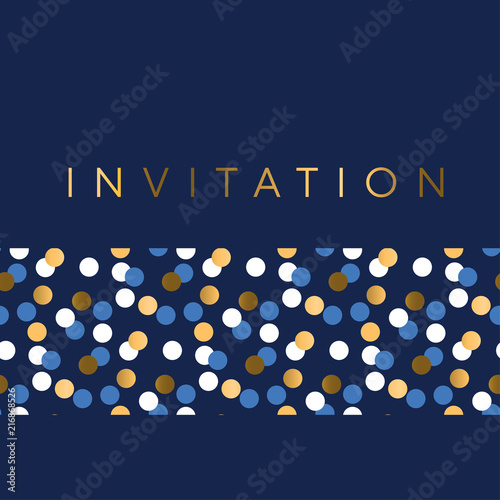 Luxury Marine geometric pattern for invitation.