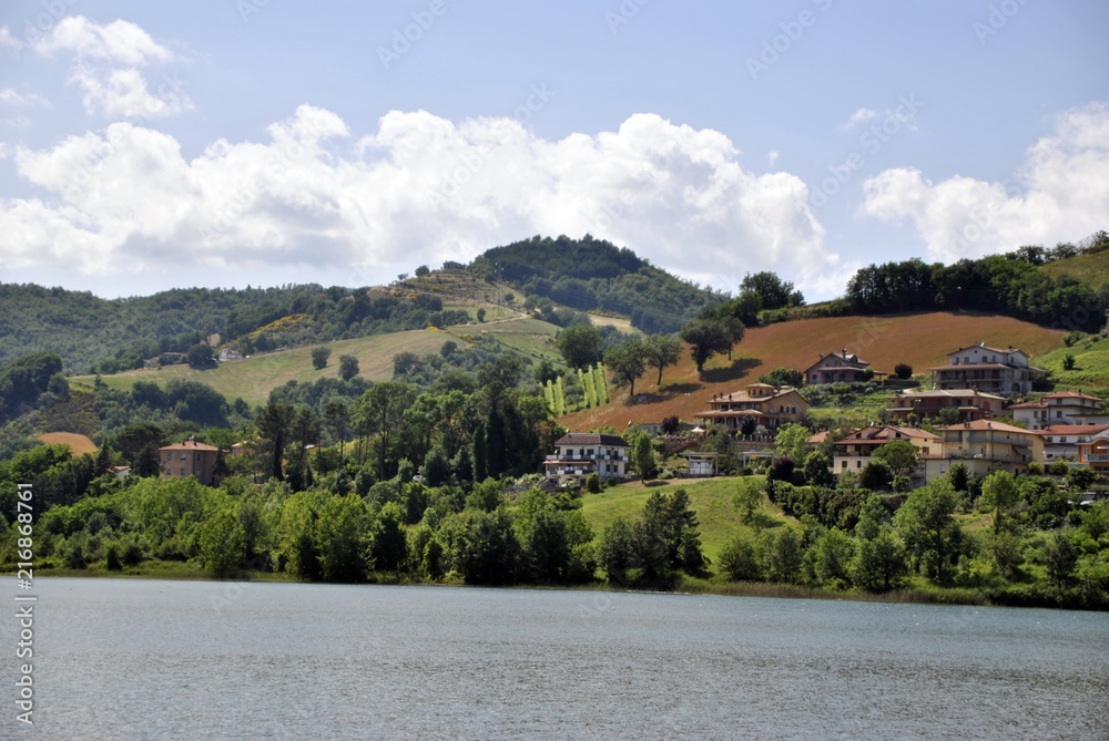 italian lake in Marche region