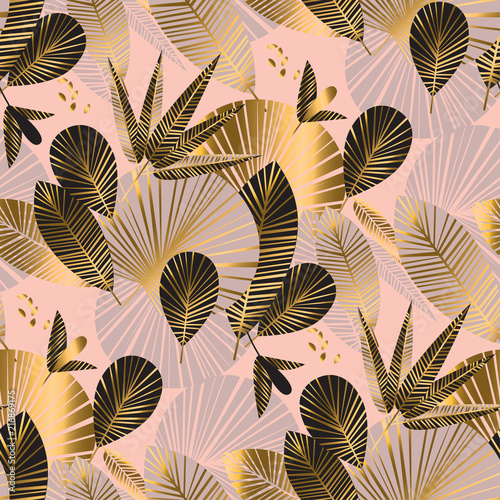 tropical leaves and flowers...