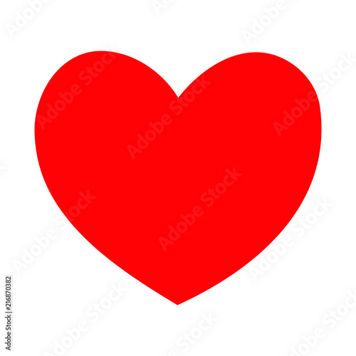 Free Download Red heart icon, heart icon in flat style,  heart icon for valentines day card - GFXLoad