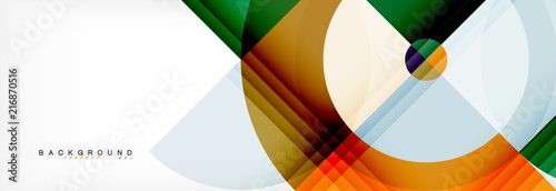 Vector circular geometric abstract background