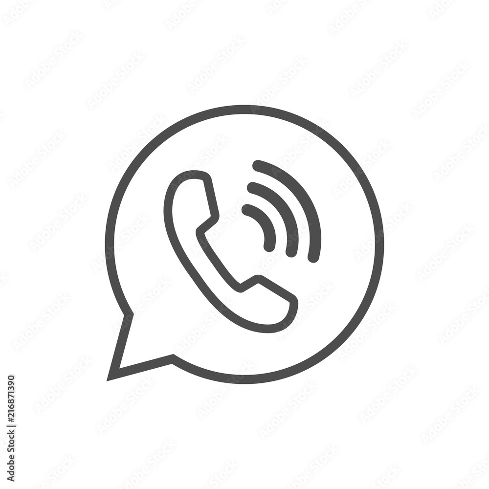 Call, phone icon. Flat design. Vector illustration. Call, phone icon. Flat design. Vector illustration.