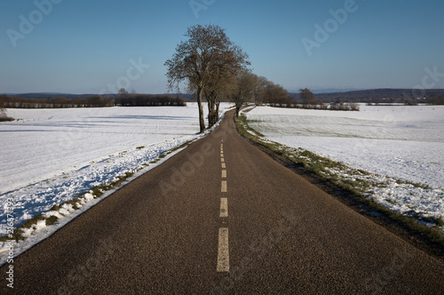 Canvas Print Route et neige