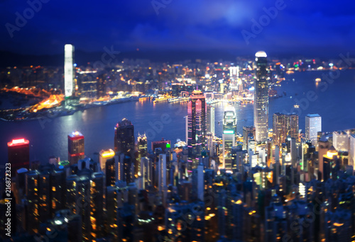  Hong Kong from Victoria peak  ltilt shift photo